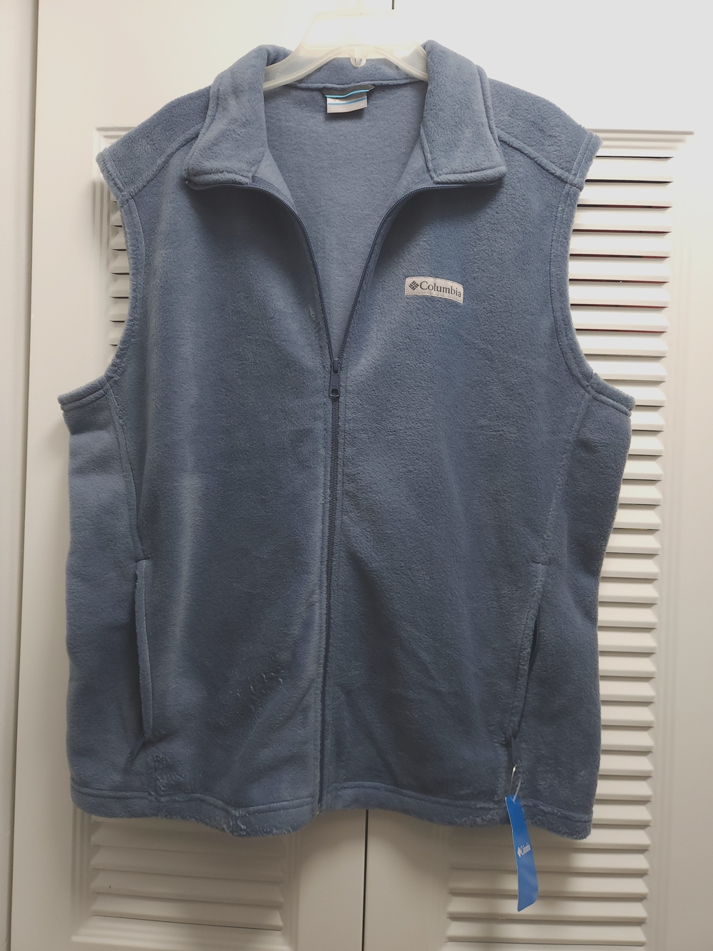 Columbia Steens Mountain Fleece Vest Men's Large Blue Full Zip NWT Outdoor